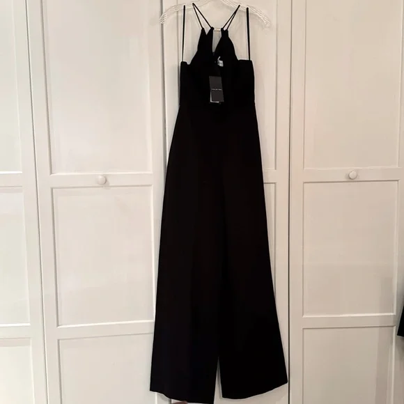 NWT ❣️ Halston Ema Cutout Wide-Leg Halter Jumpsuit Size 2 - Picture 7 of 9
